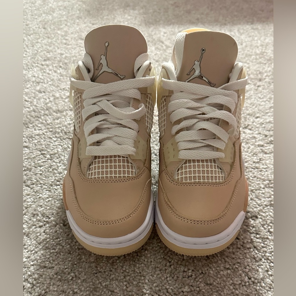 Beige Jordan Sneakers with White Accents